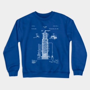 Whisky Patent - Whisky Still Art - Blueprint Crewneck Sweatshirt